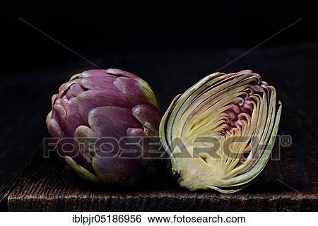 Artichoke ( Cynara scolymus) Longitudinal cut View Large Photo Image Stock Photograph - Artichoke ( Cynara scolymus) Longitudinal cut. Fotosearch