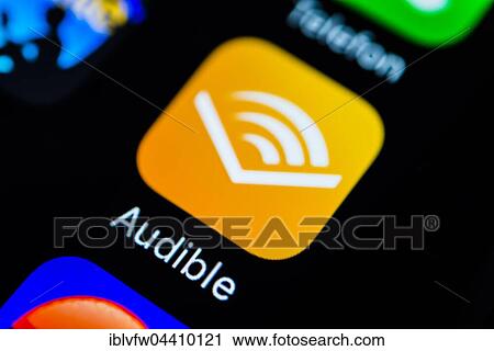 Audible app icon, displayed on smartphone screen View Large Photo Image Stock Image - Audible app icon, displayed on smartphone screen. Fotosearch