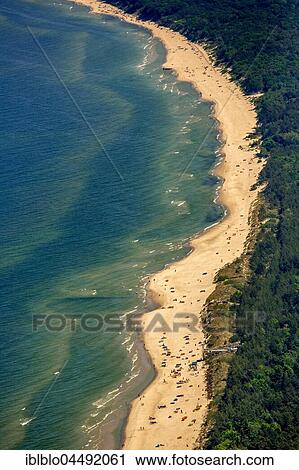 Stock Image - Baltic Sea beach in Kołobrzeg, Kolobrzeg, Baltic Coast, West Pomerania Province, Poland, Europe. Fotosearch