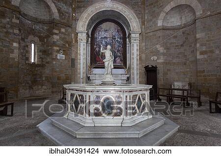 Baptismal font by Andrea Sansovino in the Baptistery, Battistero di San Giovanni Battista, Volterra, Tuscany, Italy, Europe View Large Photo Image Picture - Baptismal font by Andrea Sansovino in the Baptistery, Battistero di San Giovanni Battista, Volterra, Tuscany, Italy, Europe. Fotosearch