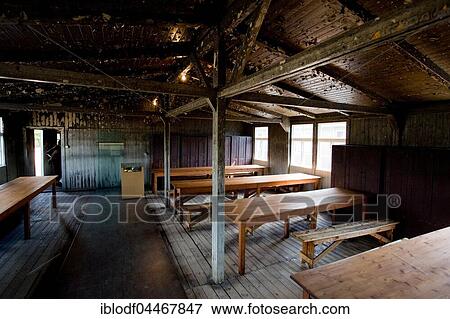 Stock Photo - Barracks, Memorial Concentration Camp Sachsenhausen, Oranienburg, Brandenburg, Germany, Europe. Fotosearch