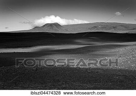 Stock Photo - Barren landscape Bláskógarhei﻿﻿ði, Kaldidalur, Iceland, Europe. Fotosearch