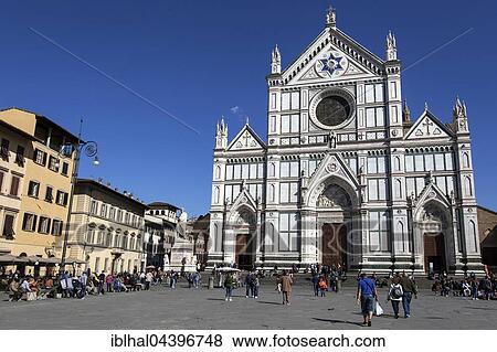 Basilica di Santa Croce, Piazza Santa Croce, Florence, Tuscany, Italy, Europe View Large Photo Image Stock Photo - Basilica di Santa Croce, Piazza Santa Croce, Florence, Tuscany, Italy, Europe. Fotosearch