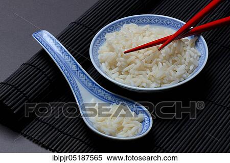 Basmati rice in bowl and porcelain spoon, Oryza sativa, cooked View Large Photo Image Stock Photography - Basmati rice in bowl and porcelain spoon, Oryza sativa, cooked. Fotosearch