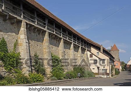 Battlement, City wall, Old town, Rothenburg ob der Tauber, Middle Franconia, Bavaria, Germany, Europe View Large Photo Image Stock Image - Battlement, City wall, Old town, Rothenburg ob der Tauber, Middle Franconia, Bavaria, Germany, Europe. Fotosearch