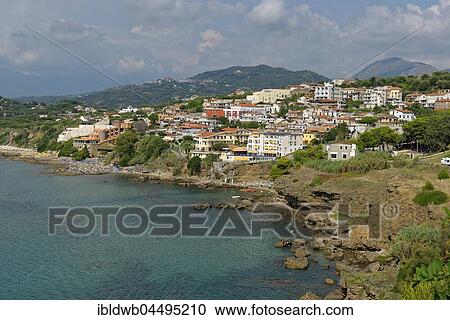Stock Image - Bay of Palinuro, Cilento National Park, Parco Nazionale Cilento, Vallo Diano e Alburni, Province of Salerno, Campania, Italy, Europe. Fotosearch