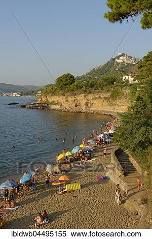 Beach, San Marco di Castellabate, Cilento National Park, Province of Salerno, Campania, Italy, Europe View Large Photo Image Stock Photography - Beach, San Marco di Castellabate, Cilento National Park, Province of Salerno, Campania, Italy, Europe. Fotosearch