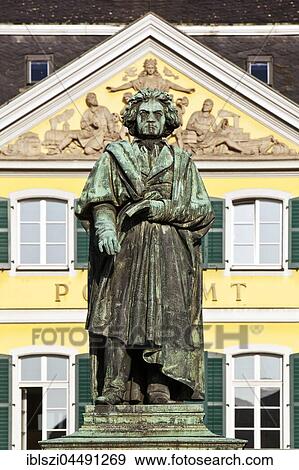 Stock Photo - Beethoven monument on Münsterplatz, Bonn, North Rhine-Westphalia, Germany, Europe. Fotosearch
