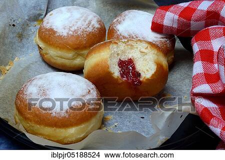 Picture - Berlin pancakes, bite. Fotosearch