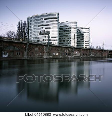 Stock Image - Berliner Verkehrsbetriebe, BVG Main administrative building on the River Spree, Berlin Mitte, Berlin, Germany, Europe. Fotosearch