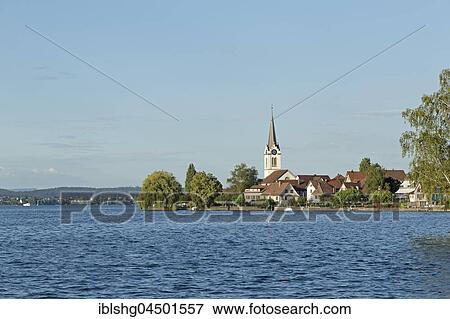 Berlingen, Lake Constance, Canton of Thurgau, Switzerland, Europe View Large Photo Image Stock Photo - Berlingen, Lake Constance, Canton of Thurgau, Switzerland, Europe. Fotosearch