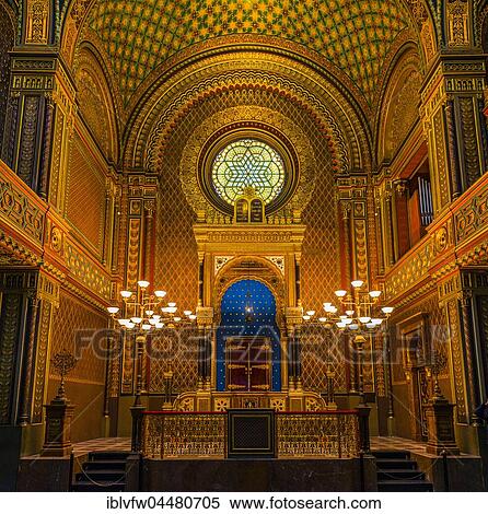 Bima, altar, Spanish Synagogue, interior shot, Josefov, Jewish Quarter, Prague, Bohemia, Czech Republic, Europe View Large Photo Image Stock Photography - Bima, altar, Spanish Synagogue, interior shot, Josefov, Jewish Quarter, Prague, Bohemia, Czech Republic, Europe. Fotosearch
