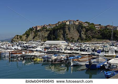 Boats in the harbour, Agropoli, Cilento National Park, Parco Nazionale Cilento, Vallo Diano e Alburni, Province of Salerno, Campania, Italy, Europe View Large Photo Image Stock Photography - Boats in the harbour, Agropoli, Cilento National Park, Parco Nazionale Cilento, Vallo Diano e Alburni, Province of Salerno, Campania, Italy, Europe. Fotosearch