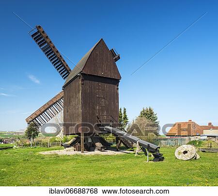 Bockwindmühle, Polleben, Saxony-Anhalt, Germany, Europe View Large Photo Image Stock Photo - Bockwindmühle, Polleben, Saxony-Anhalt, Germany, Europe. Fotosearch
