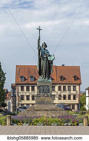 Stock Photography - Bonifatius Monument, Fulda, Hesse, Germany, Europe. Fotosearch