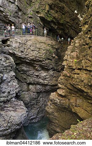 Stock Photograph - Breitachklamm, gorge, Oberstdorf, Oberallgäu, Allgäu, Swabia, Bavaria, Germany, Europe. Fotosearch