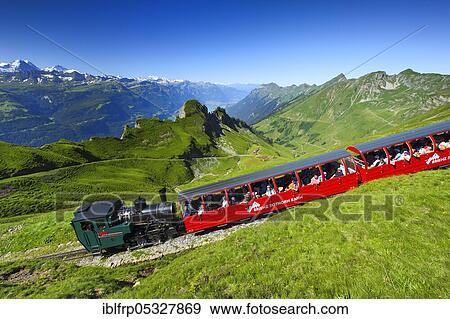 Brienz Rothorn Railway, view from the Brienz Rothorn, Lake Brienz, Bern, Bernese Oberland, Switzerland, Europe View Large Photo Image Stock Photo - Brienz Rothorn Railway, view from the Brienz Rothorn, Lake Brienz, Bern, Bernese Oberland, Switzerland, Europe. Fotosearch