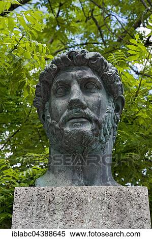 Bronze casting, bust of Hadrian, courtyard of the Glyptothek, Munich, Bavaria, Germany, Europe View Large Photo Image Stock Photography - Bronze casting, bust of Hadrian, courtyard of the Glyptothek, Munich, Bavaria, Germany, Europe. Fotosearch