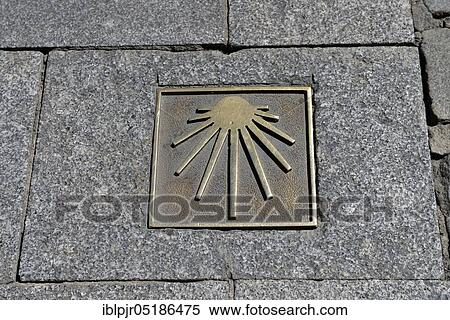Bronze plaque with signs of the scallop, Pilgrim's Way, Pilgrim's Way, Pilgrim's Sign, Salamanca, Spain, Europe View Large Photo Image Stock Photography - Bronze plaque with signs of the scallop, Pilgrim's Way, Pilgrim's Way, Pilgrim's Sign, Salamanca, Spain, Europe. Fotosearch