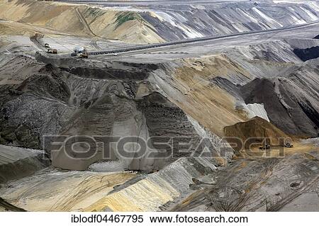 Brown coal surface mine Garzweiler, North Rhine-Westphalia, Germany, Europe View Large Photo Image Stock Photography - Brown coal surface mine Garzweiler, North Rhine-Westphalia, Germany, Europe. Fotosearch