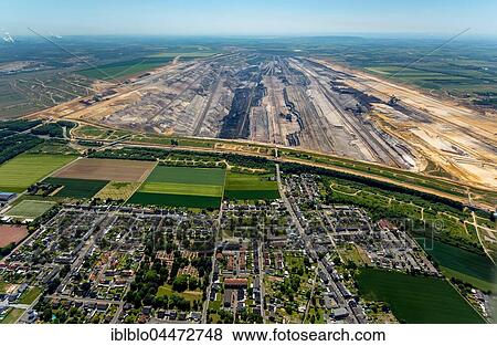 Brown coal surface mining Garzweiler, energy generation, brown coal mining area, Jüchen, Niederrhein, North Rhine-Westphalia, Germany, Europe View Large Photo Image Stock Photo - Brown coal surface mining Garzweiler, energy generation, brown coal mining area, Jüchen, Niederrhein, North Rhine-Westphalia, Germany, Europe. Fotosearch