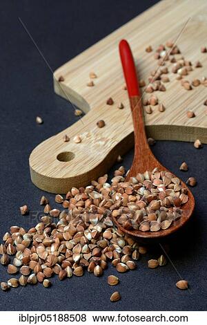 Buckwheat in wooden spoon, Fagopyrum esculentum View Large Photo Image Stock Photo - Buckwheat in wooden spoon, Fagopyrum esculentum. Fotosearch