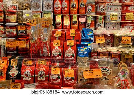 Budapest, Paprika products, Market hall, Hungary, Europe View Large Photo Image Picture - Budapest, Paprika products, Market hall, Hungary, Europe. Fotosearch