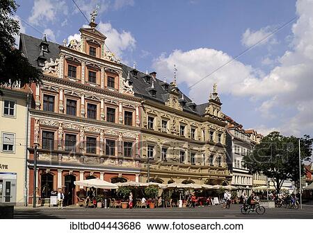 Building near fish market, Renaissance house and Guildhall 'Zum Breiten Herd', Erfurt, Thuringia, Germany, Europe View Large Photo Image Stock Photograph - Building near fish market, Renaissance house and Guildhall 'Zum Breiten Herd', Erfurt, Thuringia, Germany, Europe. Fotosearch