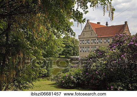 Burg Hülshoff Castle, birthplace of the poet Annette von Droste-Hülshoff, Havixbeck, Münsterland, North Rhine-Westphalia, Germany, Europe View Large Photo Image Stock Photo - Burg Hülshoff Castle, birthplace of the poet Annette von Droste-Hülshoff, Havixbeck, Münsterland, North Rhine-Westphalia, Germany, Europe. Fotosearch