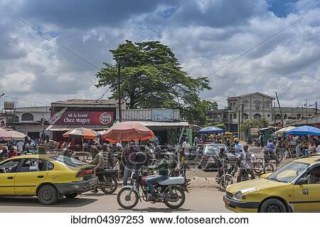 Busy street market, Douala, Littoral Region, Cameroon, Africa View Large Photo Image Stock Image - Busy street market, Douala, Littoral Region, Cameroon, Africa. Fotosearch