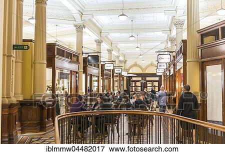 Cafes, Old Bank Arcade, Wellington Region, North Island, New Zealand, Oceania View Large Photo Image Stock Photo - Cafes, Old Bank Arcade, Wellington Region, North Island, New Zealand, Oceania. Fotosearch