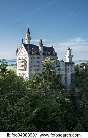 Castle Neuschwanstein, Schwangau, Bavaria, Germany, Europe View Large Photo Image Stock Photo - Castle Neuschwanstein, Schwangau, Bavaria, Germany, Europe. Fotosearch