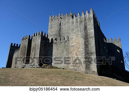 Castle of Guimaraes, Minho, Portugal, Europe View Large Photo Image Picture - Castle of Guimaraes, Minho, Portugal, Europe. Fotosearch