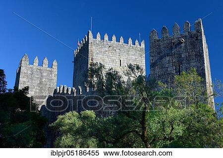 Castle of Guimaraes, Minho, Portugal, Europe View Large Photo Image Stock Photography - Castle of Guimaraes, Minho, Portugal, Europe. Fotosearch