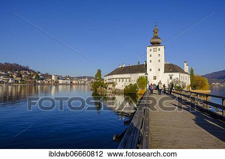 Castle Ort in Gmunden, Lake Traun, Salzkammergut, Upper Austria, Austria, Europe View Large Photo Image Stock Image - Castle Ort in Gmunden, Lake Traun, Salzkammergut, Upper Austria, Austria, Europe. Fotosearch
