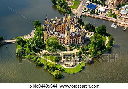 Castle Schwerin with castle garden and castle lake, Lake Schwerin, Schwerin, Mecklenburg-Western Pomerania, Germany, Europe View Large Photo Image Picture - Castle Schwerin with castle garden and castle lake, Lake Schwerin, Schwerin, Mecklenburg-Western Pomerania, Germany, Europe. Fotosearch