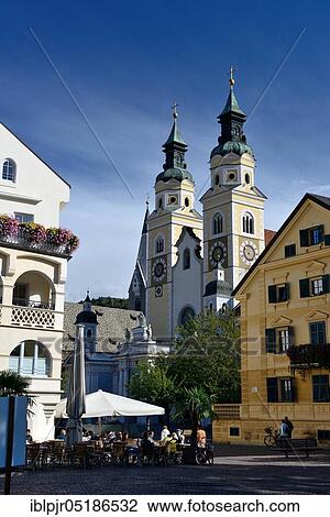 Stock Image - Cathedral, cathedral square, Brixen im Eisacktal, South Tyrol, Alto Adige, Italy, Europe. Fotosearch