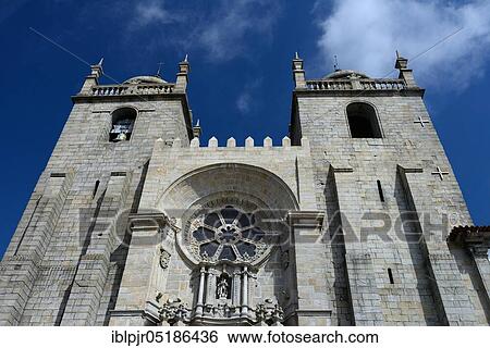Stock Photograph - Cathedral of Porto, Porto, Portugal, Europe. Fotosearch