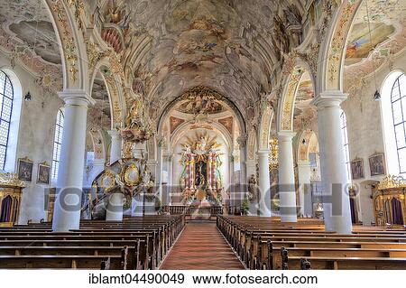 Catholic parish church of St. Gallus and Ulrich, Kißlegg, Baden-Württemberg, Germany, Europe View Large Photo Image Stock Photo - Catholic parish church of St. Gallus and Ulrich, Kißlegg, Baden-Württemberg, Germany, Europe. Fotosearch