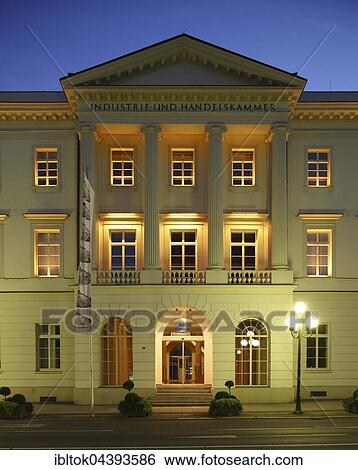 Chamber of Industry and Commerce at dusk, former prince's palace, Wilhelmstraße or Wiesbadener Rue, Wiesbaden, Hesse, Germany, Europe View Large Photo Image Stock Photograph - Chamber of Industry and Commerce at dusk, former prince's palace, Wilhelmstraße or Wiesbadener Rue, Wiesbaden, Hesse, Germany, Europe. Fotosearch