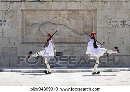 Changing of guards, Evzones in front of the Tomb of the Unknown Soldier, Syntagma Square, Athens, Greece, Europe View Large Photo Image Stock Image - Changing of guards, Evzones in front of the Tomb of the Unknown Soldier, Syntagma Square, Athens, Greece, Europe. Fotosearch