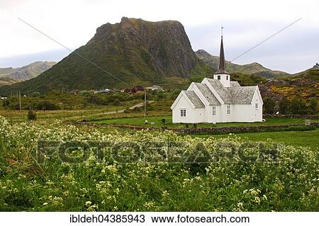 Chapel, Langenes, Lofoten, Norway, Europe View Large Photo Image Stock Image - Chapel, Langenes, Lofoten, Norway, Europe. Fotosearch