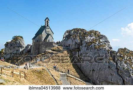 Chapel Wendelsteinkircherl, summit, Wendelstein, Bayrischzell, Germany, Europe View Large Photo Image Stock Photo - Chapel Wendelsteinkircherl, summit, Wendelstein, Bayrischzell, Germany, Europe. Fotosearch