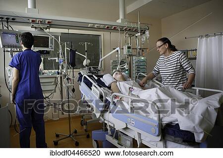 Child in hospital bed with mother in the ICU, Altona Children's Hospital, Hamburg, Germany, Europe View Large Photo Image Stock Image - Child in hospital bed with mother in the ICU, Altona Children's Hospital, Hamburg, Germany, Europe. Fotosearch