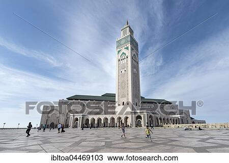 Children playing in front of Hassan II Mosque, Casablanca, Morocco, Africa View Large Photo Image Stock Image - Children playing in front of Hassan II Mosque, Casablanca, Morocco, Africa. Fotosearch