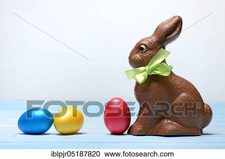 Chocolate Easter bunny and Easter eggs, chocolate bunny View Large Photo Image Stock Image - Chocolate Easter bunny and Easter eggs, chocolate bunny. Fotosearch