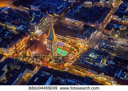 Christmas market with ice rink at St. Paul's church at night, Hamm, Ruhr district, North Rhine-Westphalia, Germany, Europe View Large Photo Image Stock Photo - Christmas market with ice rink at St. Paul's church at night, Hamm, Ruhr district, North Rhine-Westphalia, Germany, Europe. Fotosearch