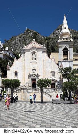 Church of San Giuseppe, Taormina, Sicily, Italy, Europe View Large Photo Image Picture - Church of San Giuseppe, Taormina, Sicily, Italy, Europe. Fotosearch