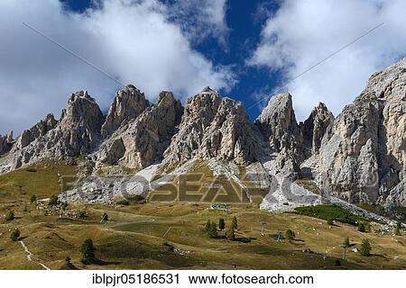 Cir peaks, Tschier peaks, Grupo del, Cier, mountain range, seen from the Grödner Joch, Dolomites, South Tyrol, Italy, Europe View Large Photo Image Stock Image - Cir peaks, Tschier peaks, Grupo del, Cier, mountain range, seen from the Grödner Joch, Dolomites, South Tyrol, Italy, Europe. Fotosearch