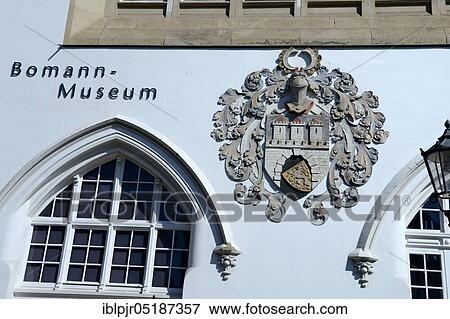 Stock Photo - City coat of arms of Celle at the Bomann Museum, Celle, Lower Saxony, Germany, Europe. Fotosearch